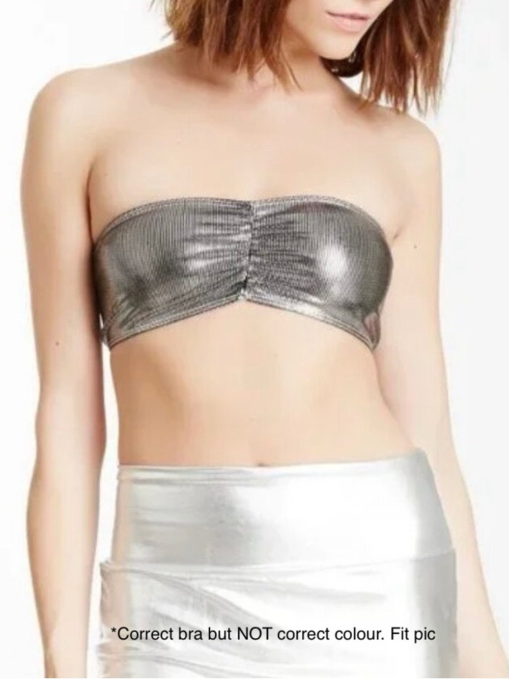 NWT American Apparel Metallic Bandeau Bra
